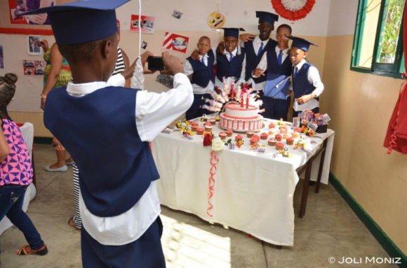 Picture time with classmates